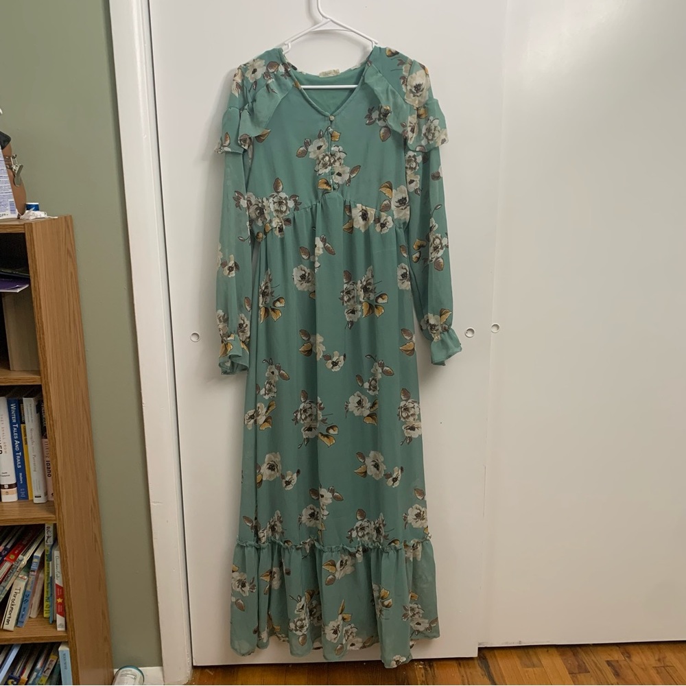 Orange Creek Women’s Blue Floral Maxi Dress